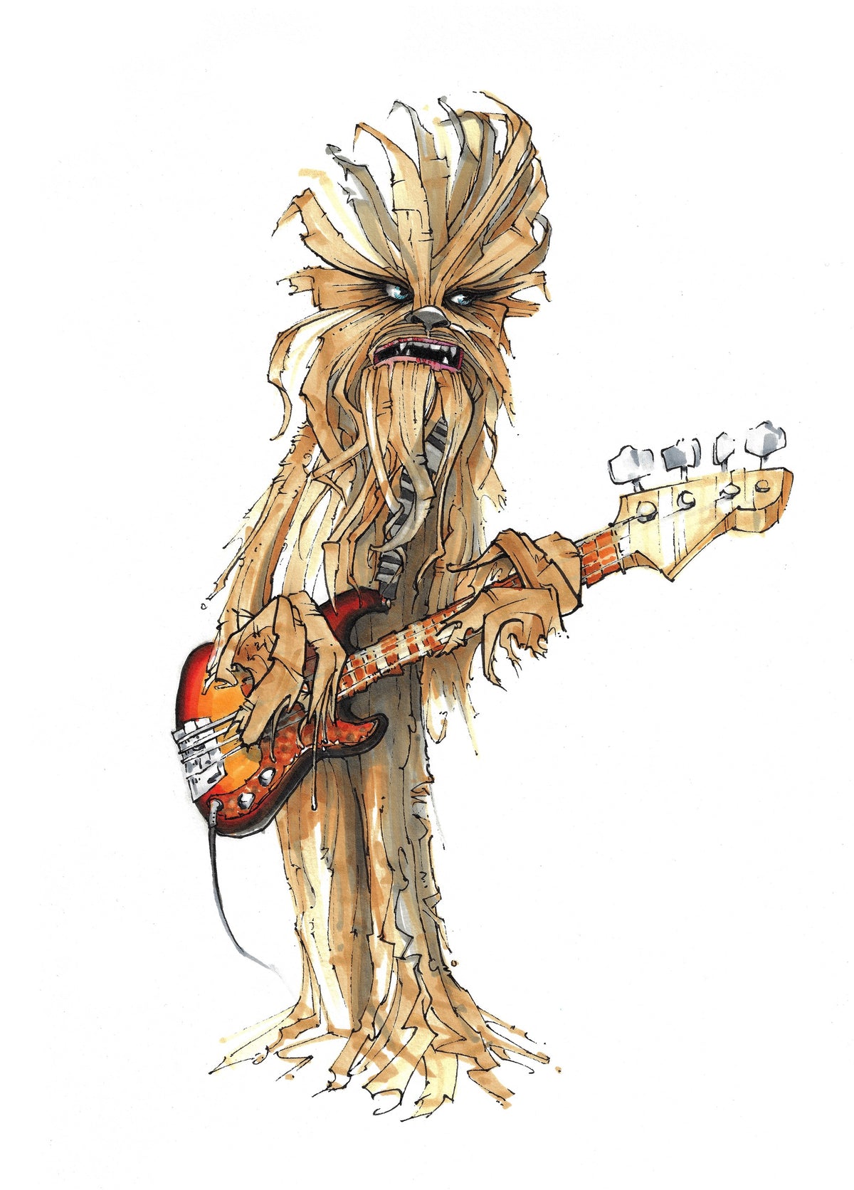 Wookie with Fender Bass (1400)